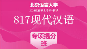 2024年北京语言大学817现代汉语|专项提升班