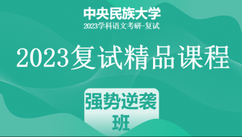 2023年中央民族大学学科语文复试精品课程|强势逆袭班