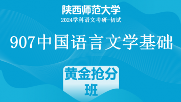 2024年陕西师范大学907中国语言文学基础|黄金抢分班